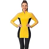 Womens Cosplay Costume Red Team Uniform Yellow Space Suit Jacket Coat Halloween Unisex
