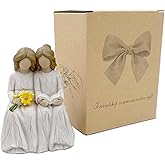 octoswave Sister Figurines for Women, Bestie Friendship Birthday/Mother’s Day/National Sister Day Gift