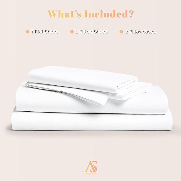 ASHTON SHEETS 100% EGYPTIAN COTTON SHEETS KING SIZE – 4 PC 800 HIGH THREAD COUNT EGYPTIAN COTTON KING SIZE BED SHEETS SET (WHITE), SOFT, COOLING, 16″ DEEP POCKET SATEEN WEAVE LUXURY HOTEL BEDSHEET