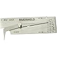 RIVERWELD V-WAC Single Weld Gauge Pit Depth Weld Gage Welding Inspection Thread Gauges Undercuts/Pits to 1/2 Inch by 1/32 Inch Increments Marks Inch
