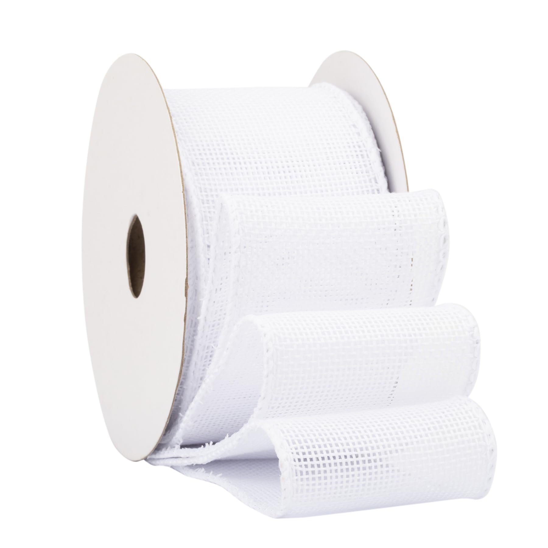 Fondersy 9-Meter White Burlap Ribbon Wired Burlap Ribbon - 50mm Width for Gift Wrapping, Floral Arrangements, Wreath Making, and Christmas Decor