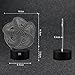 HUI YUAN Abstract 3D Lamp Room Bedroom Decorative Night Light Multi 7 Color Change USB Cable Smart Touch Button LED Desk Table Light Lamp Kida Kiddie Gift
