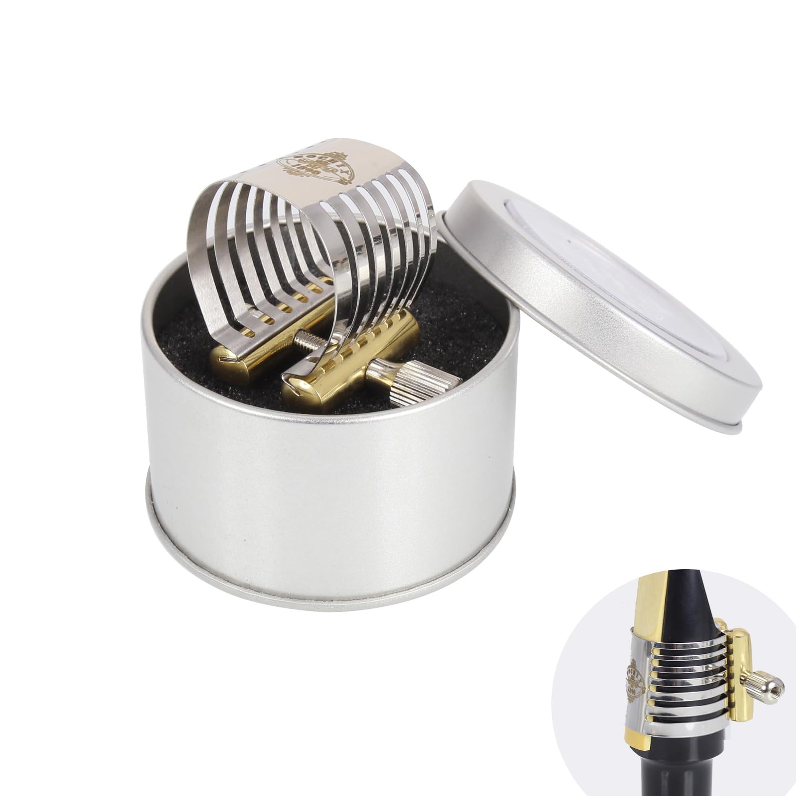 Premium Stainless Steel Ligature for Tenor Saxophone - Durable and Reliable Sax Ligature