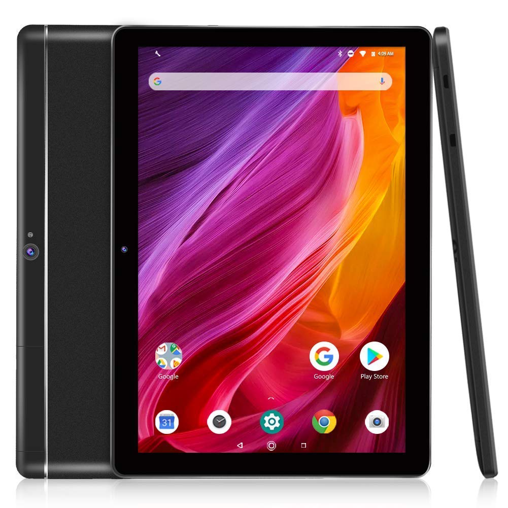 Dragon Touch K10 Tablet Android 8.1, Tablet con processore quad-core da 16 GB con lo schermo IPS HD, Famiglia Tab con micro HDMI, GPS, FM, WiFi 5G, Corpo in Metallo(Nero)
