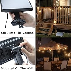 SUNTHIN Outdoor Solar String Lights, 48ft Solar