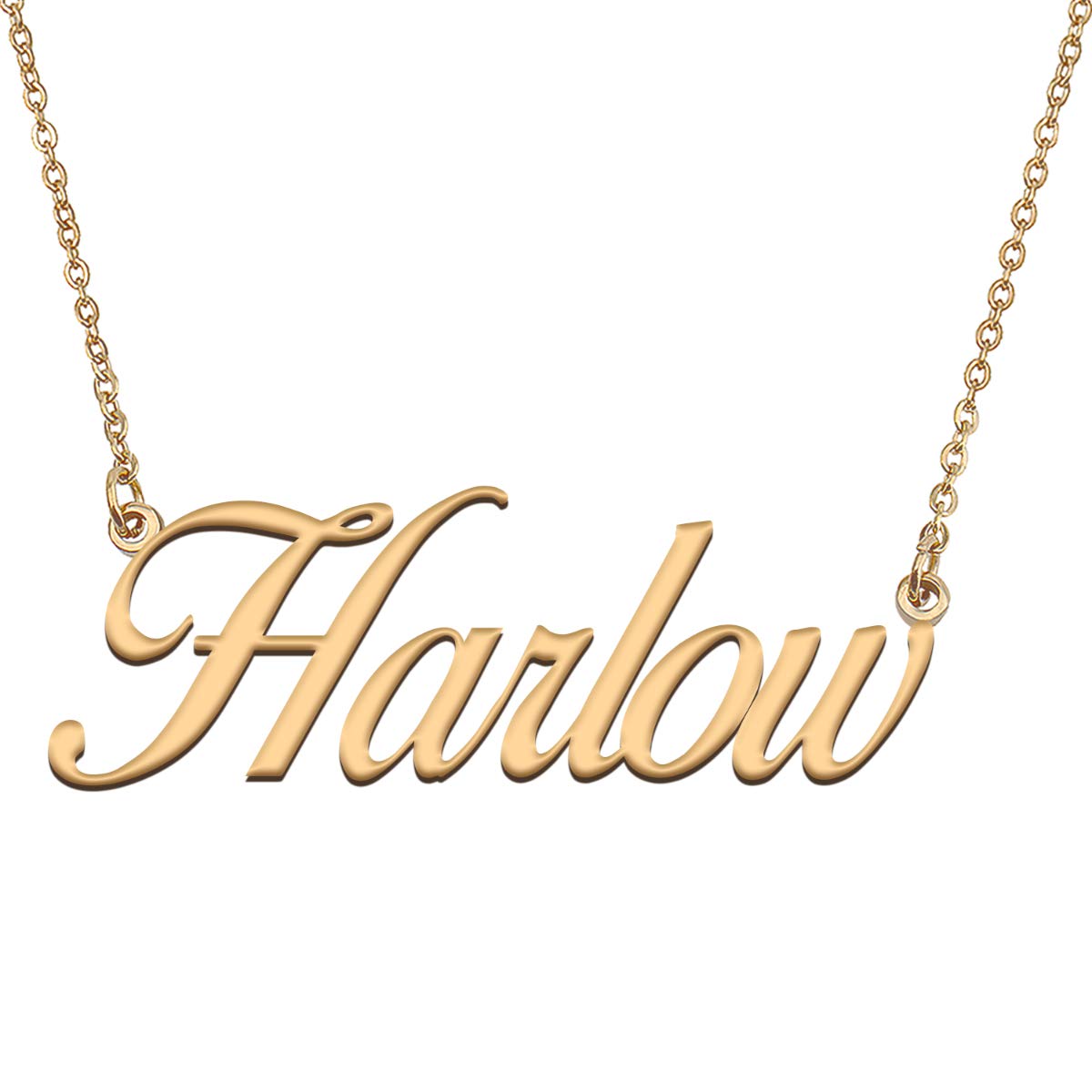 HUAN XUN Customized Custom Simple Any Name Necklace