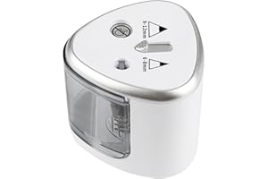 Electric Pencil Sharpener, Automatic Pencil Sharpener for School Office Home with 2 Hole Design 6 8mm and 9 12mm, Battery Pow