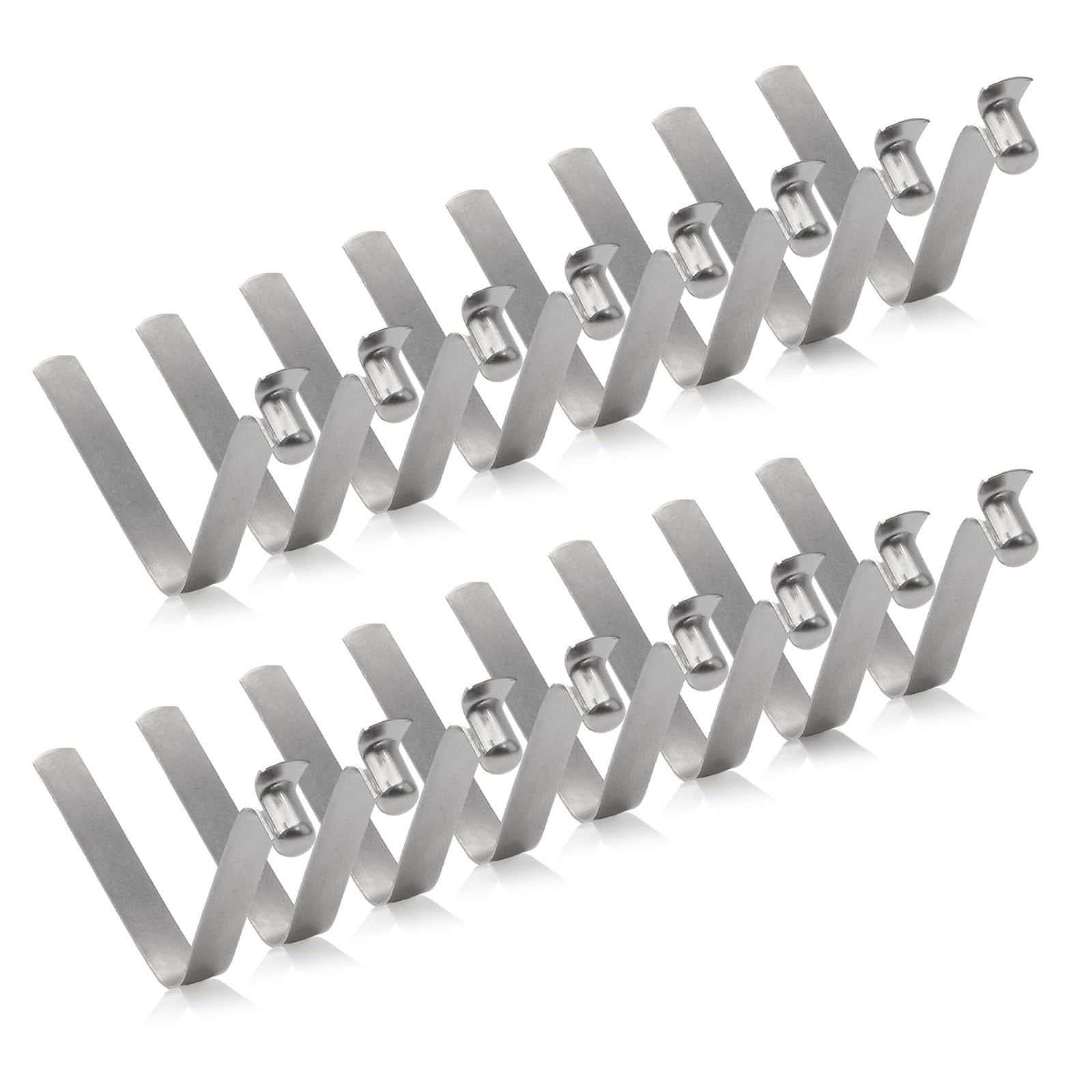 INCREWAY Tent Pole Clips, 16Pcs Kayak Paddle Spring Snap Clips, Stainless Steel Tent Pole Push Button Spring Clips for Camping Kayak Paddle Tent Pole, 4mm