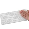 Keyboard Cover Skin for 2023 2021 Apple iMac 24 Inch Magic Keyboard M3 Chip/M1 Chip with Touch ID, Ultra Thin Keyboard Skin for 2024 2023 2022 2021 iMac 24 Model A2449 A2550 Protective Accessories-TPU