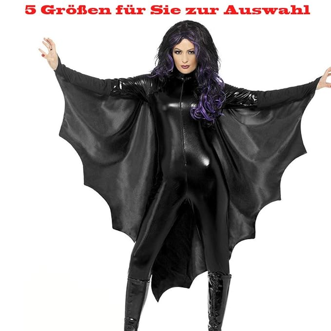 Shuibian sexy Karneval Halloween Fledermaus Batman Geist Vampir kostüm für Teenager Damen Herren Frauen Karneval Fasching Fas