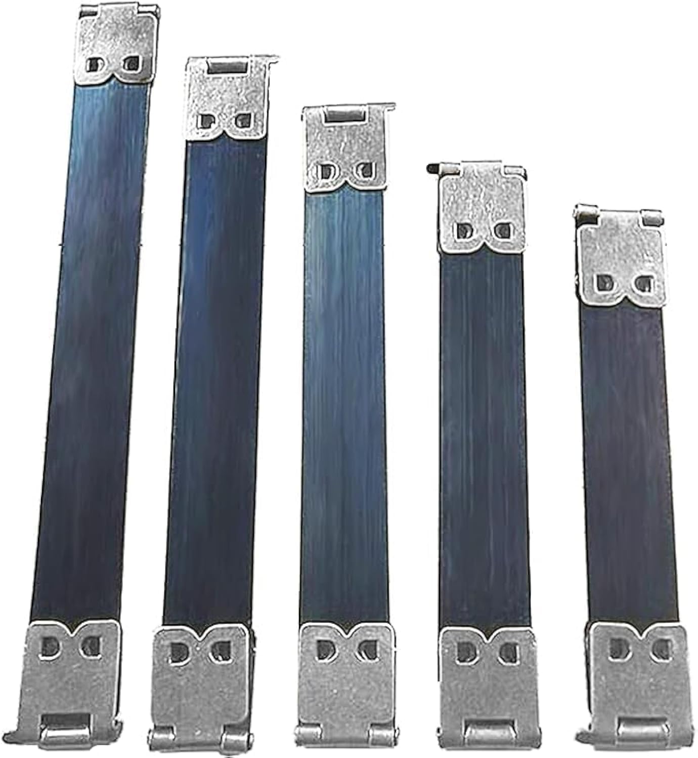 50Pcs Metal Internal Flex Frame Kiss Clasp Handbag Hinges Spring Bag Accessories for DIY Craft Coin Purse Bag Wallet Sewing Making 8/9/10/11/12cm (Silver)