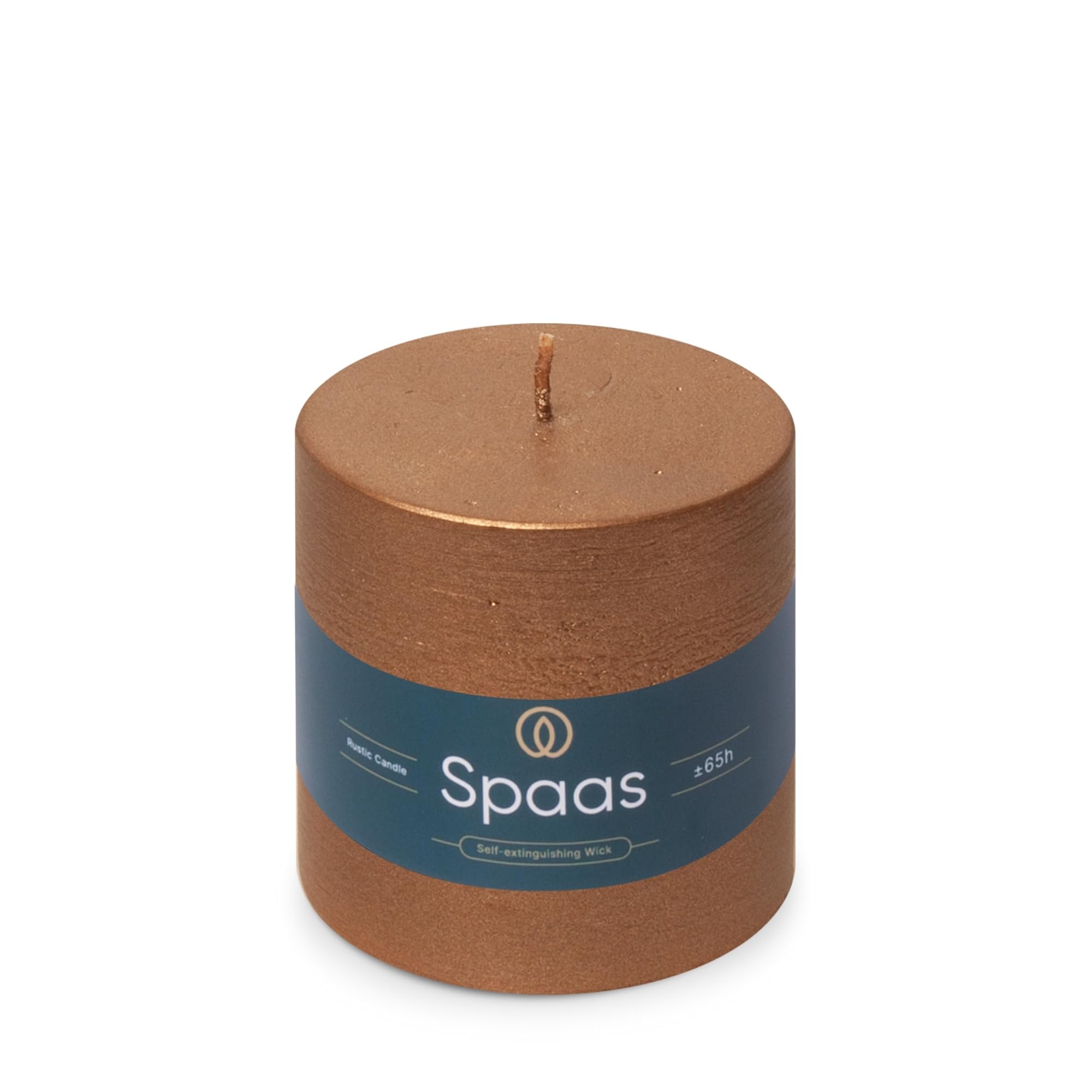 Spaas Metallic Pillar Candle 100/100 mm, Bronze
