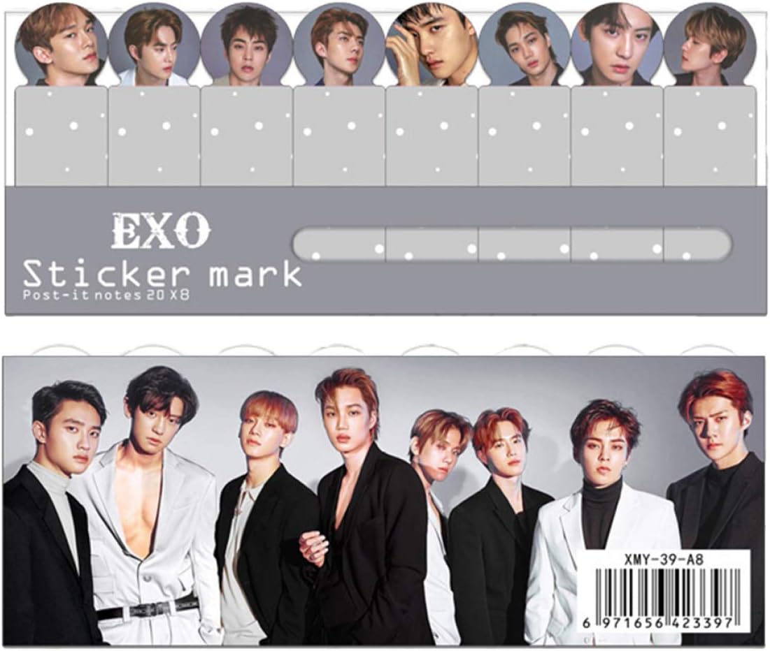 dgsdg Particular K-pop B ts Notes Stickers Photo Sticky Note Fans Gifts Note-Pad Tags(None one Size 39-A8/EXO/)