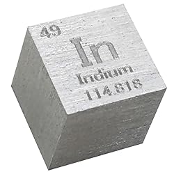 Indium Cube - 10mm Pure Metal Element Cubes - Laser