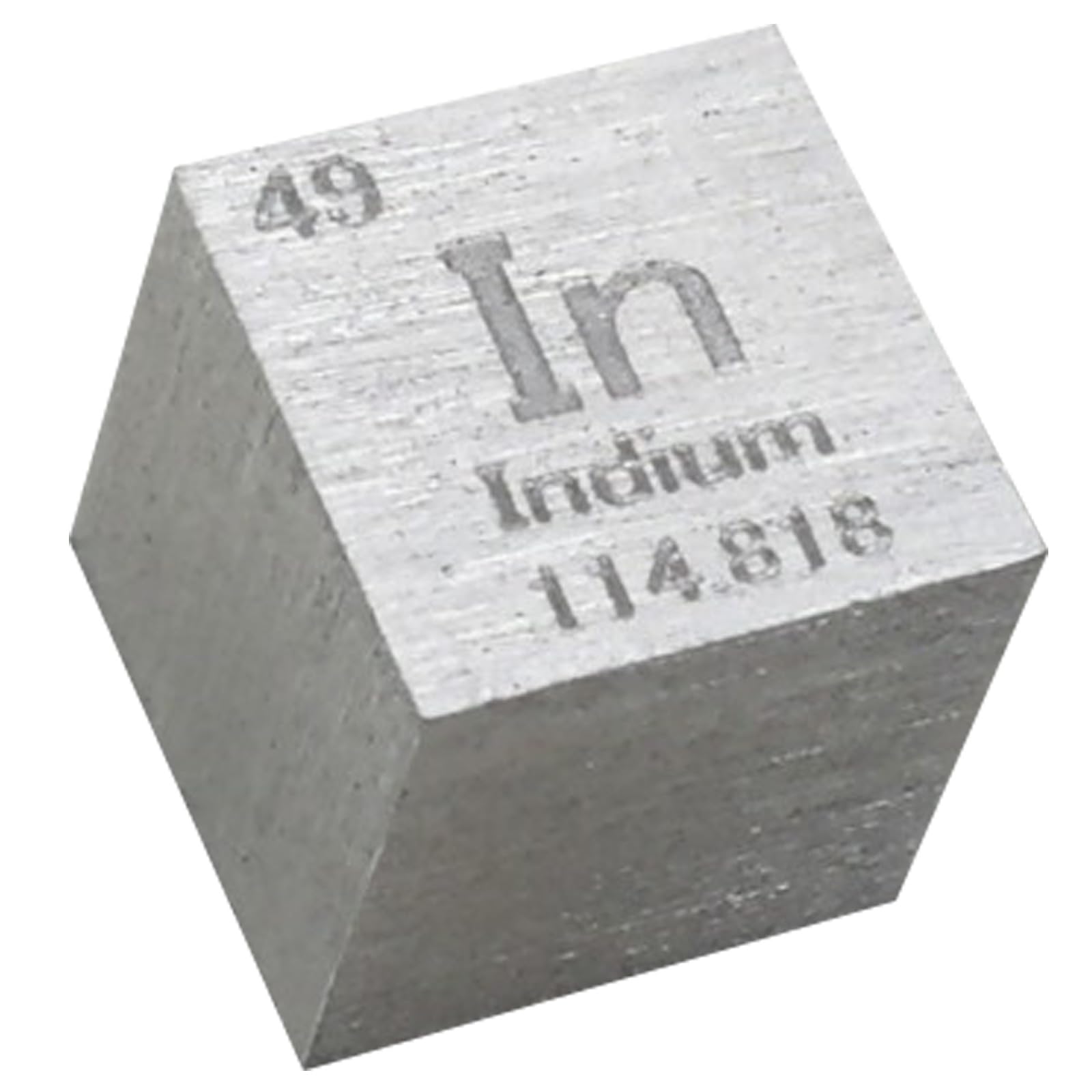 Indium Cube - 10mm Pure Metal Element Cubes - Laser