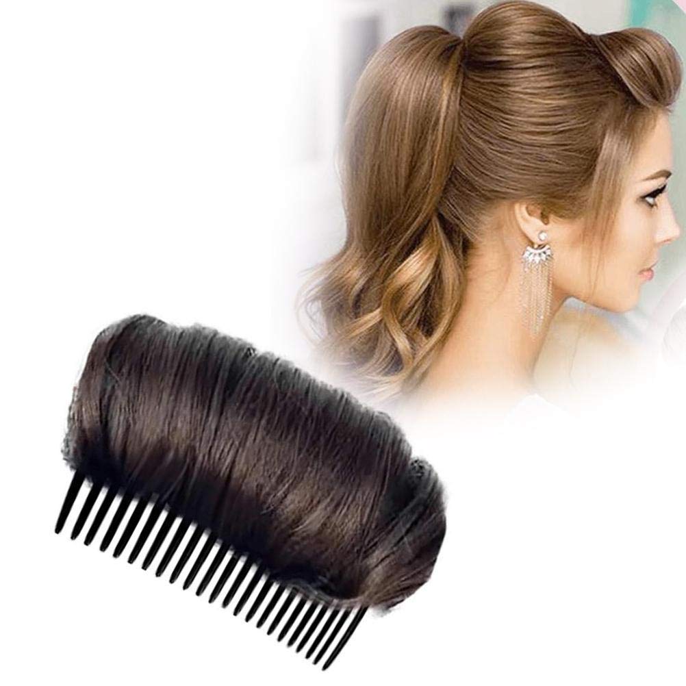 Bump Combs Clips for Volume Hairstyle - Fluffy Styling DIY Buns Pieces Wig Accessory Dark