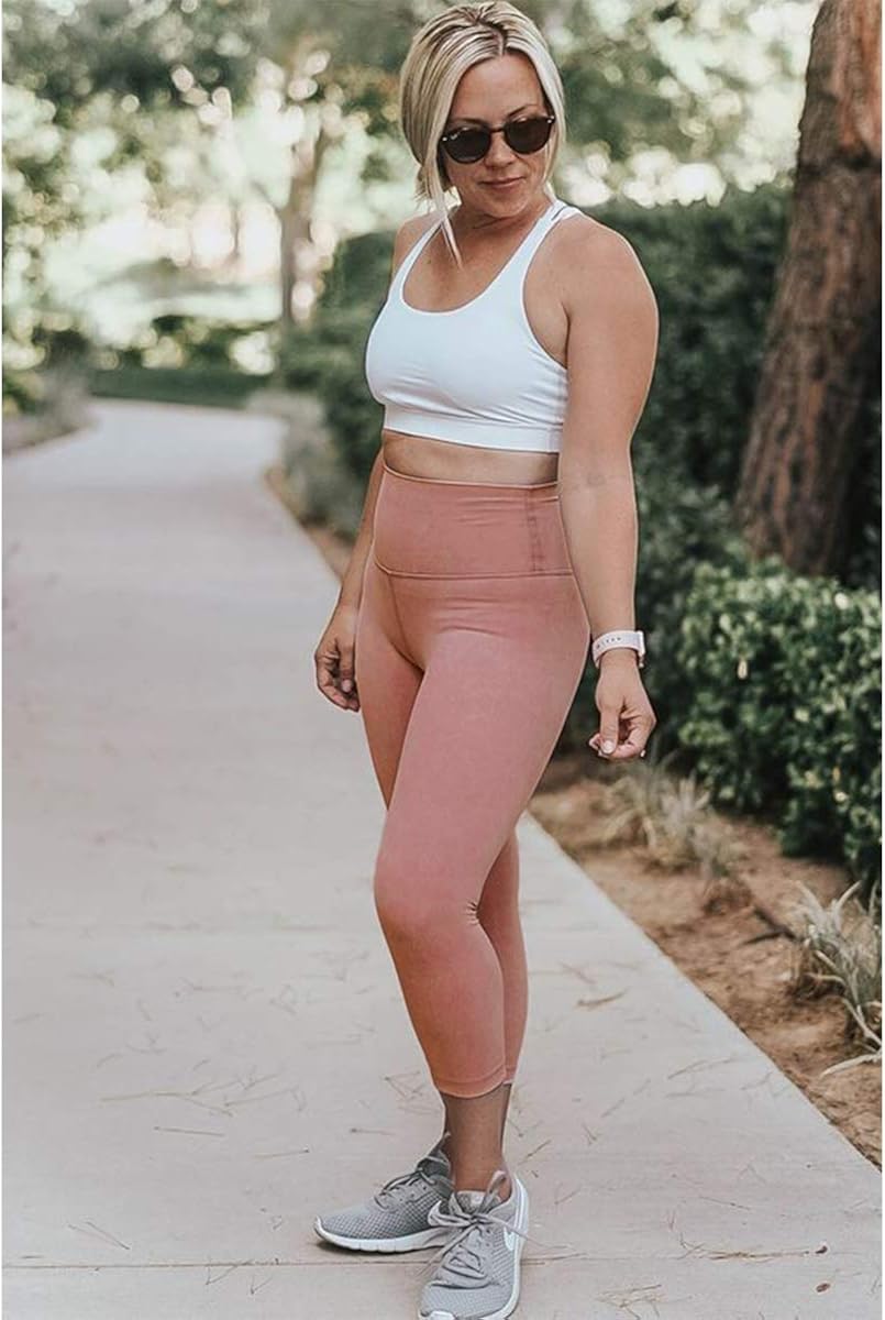 HIGHDAYS High Waisted Leggings for Women - Tummy Control 4 Way Stretch Pants for Athletic Workout Yoga: Clothing