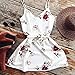 XWDA Women Floral Print Dress Spaghetti Strap V Neck Mini Beach Dress