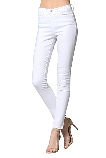 women's high rise white skinny jeans