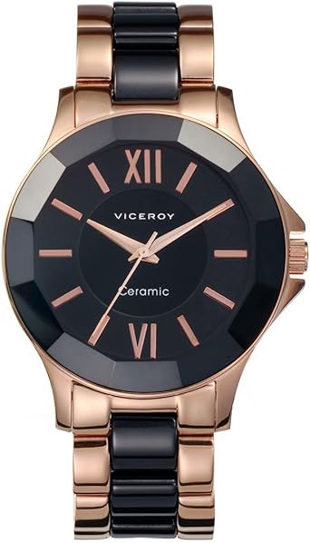 Viceroy 40754-53 Reloj de mujer de cerámica negra y dorado ...