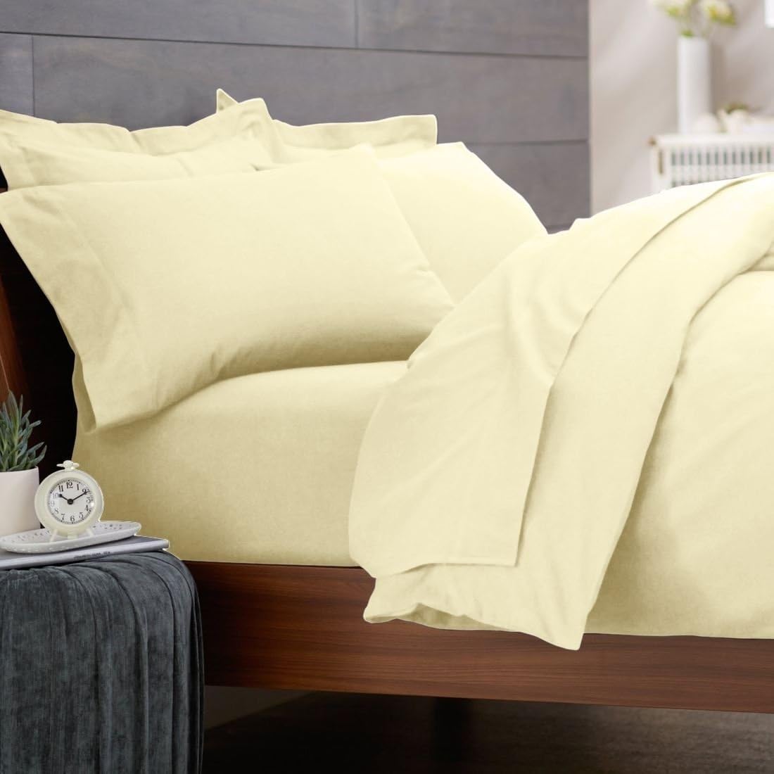 Dulce Lino 100 Brushed Cotton Flannelette Flat Sheets, Pillowcases