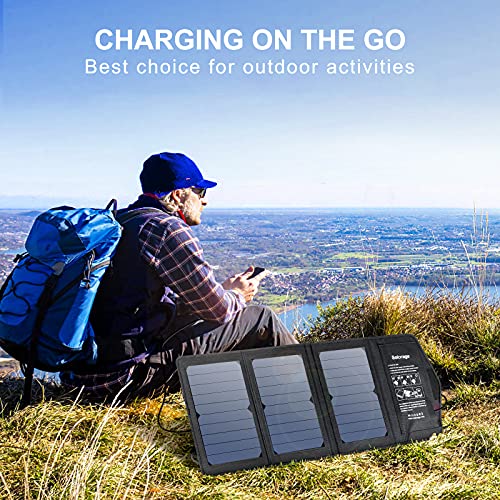 Solar Panel Charger, Solorage 21W Solar Charger with USB Ports