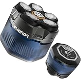 SOLIMPIA Upgraded Head Shaver for Bald Men，Magnetic Electric Razor Hair Trimmer for Men，Large Battery Capacity, Rechargeable LED Display， Waterproof Wet/Dry Head Shavers with Type-C Charge