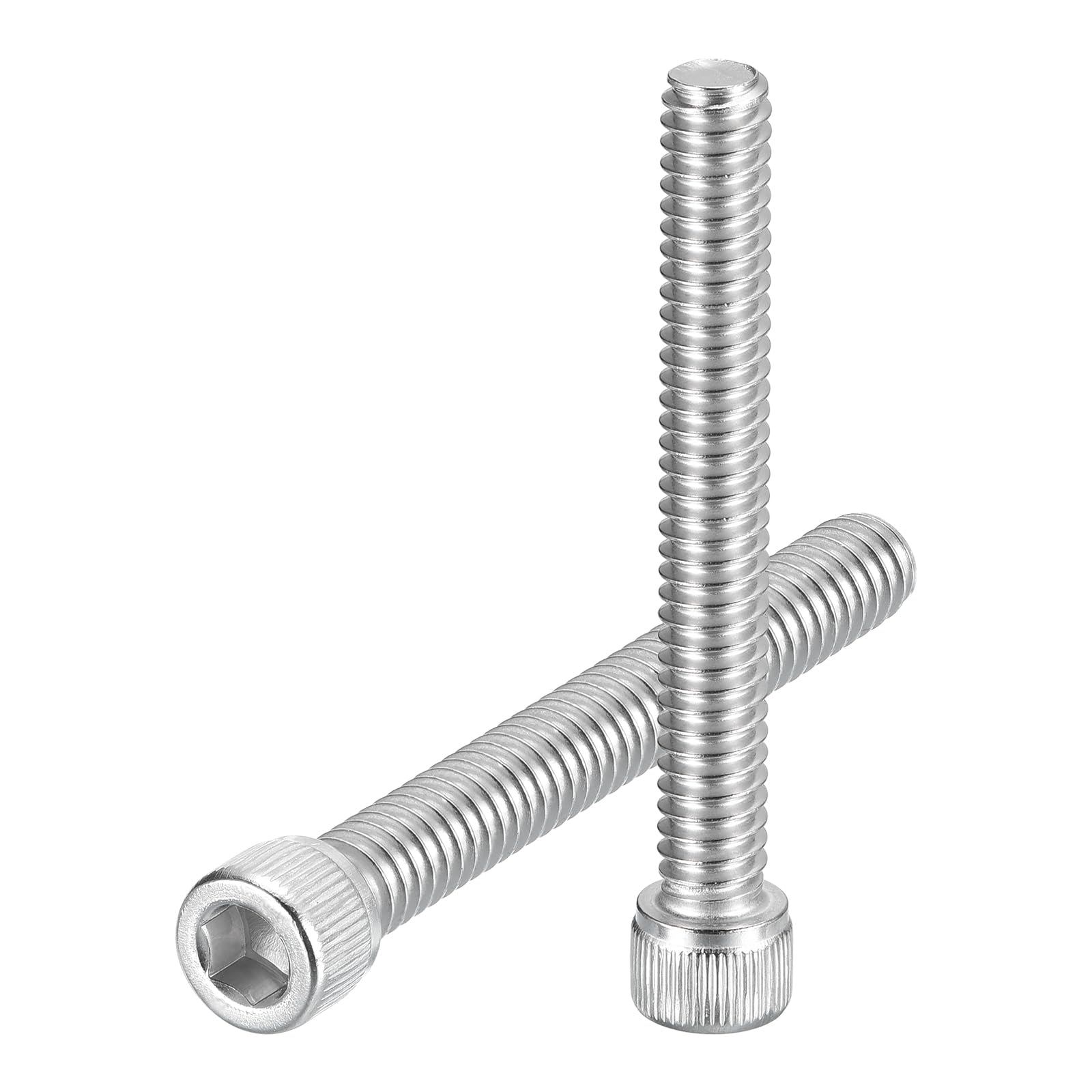 uxcell Hex Socket Bolts (1/4"-20x2"), 304 Stainless Steel Hex Socket Drive Screws, Silver Tone, 25 Pcs โ image 1