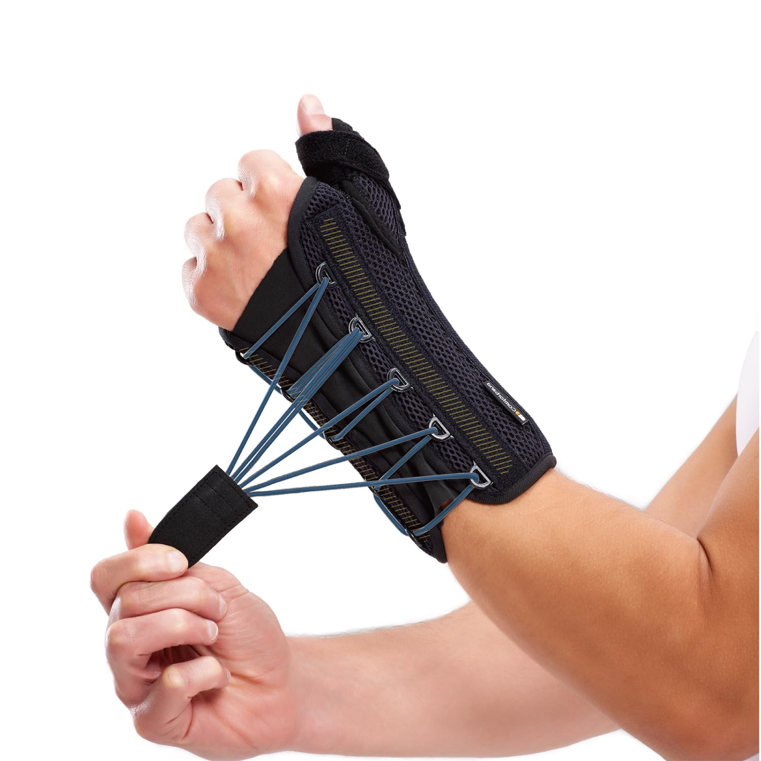 Comforband Quick-Strap Wrist & Thumb Spica Splint – Adjustable Support Brace for De Quervain's Tenosynovitis, Tendonitis, Arthritis, Sprains, and Fractures (S/M, Left Hand)