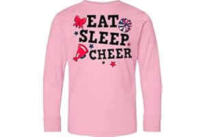 inktastic Cheerleading Eat Sleep Cheer Youth Long Sleeve T-Shirt