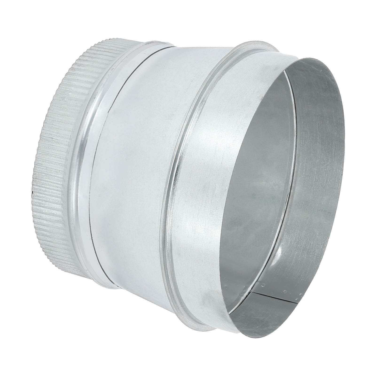 PATIKIL 8 Inch to 7 Inch Duct Reducer, Galvanized Steel Round Air Duct Reducer Crimped Pipe Increaser Adapter Connector Fitting Coupling for HVAC, Ventilation Systems
