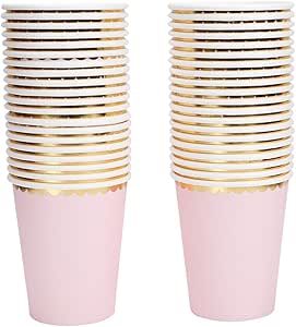 Amazon.com: Geeklife Gold Paper Cups with Metallic Gold Border ...