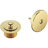1-3/4 Inch Threaded Tub and Shower Drain Kit Used for Repalcing Moen T90331P,with Push-N-Lock Drain Assembly,Polished Brass
