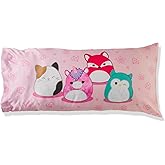 Squishmallows Bedding Silky Satin Standard Beauty Silky Satin King Size Pillowcase Cover 20x36 for Hair and Skin, (Officially Licensed Product)