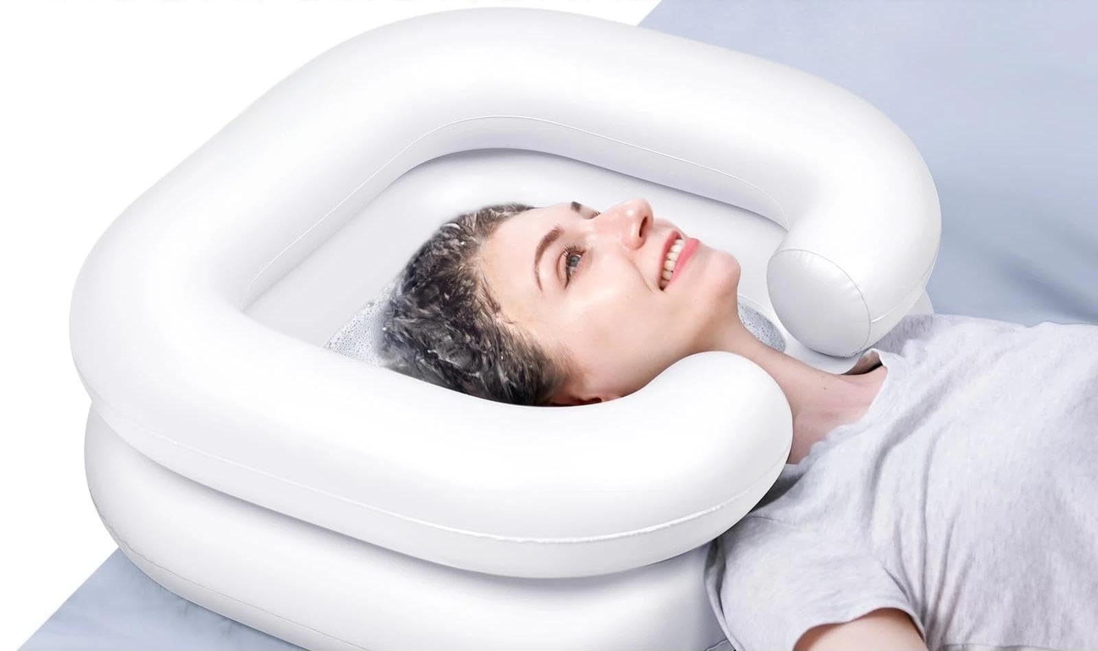 Comfort Axis Deluxe Inflatable Shampoo Basin for Elderly and Disabled