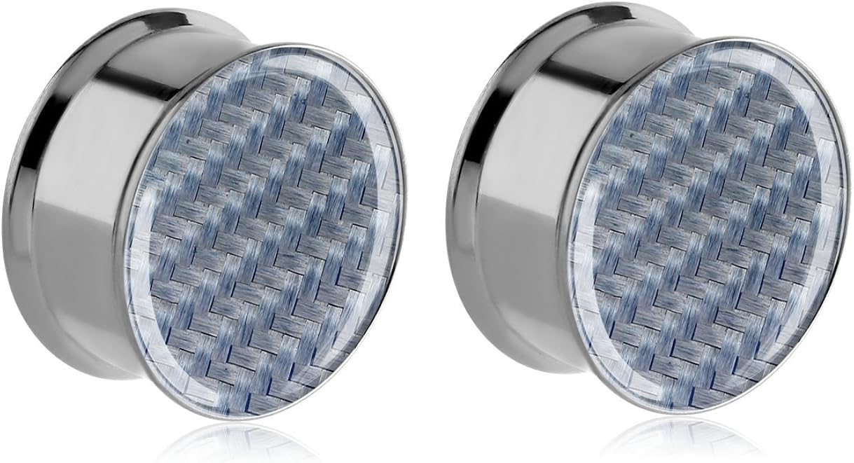 Holy Plug Body Piercing Jewelry Pair of 2 Surgical Steel