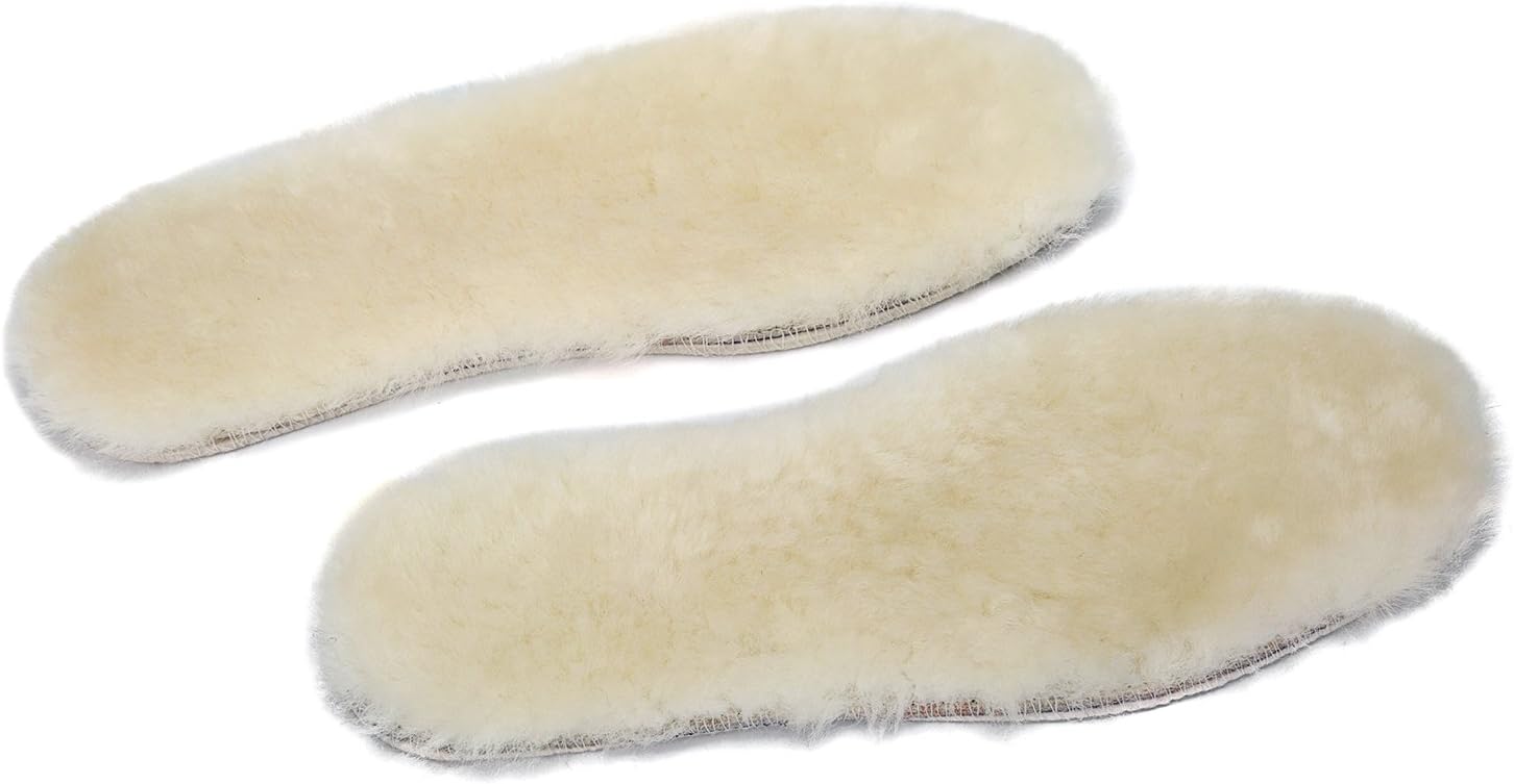 APELPES Sheepskin Replacement Insoles -Cozy & Fluffy Premium Sheepskin Insoles Fleece Inserts