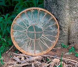 American Shamanic Native Drum Bison Natural Hide