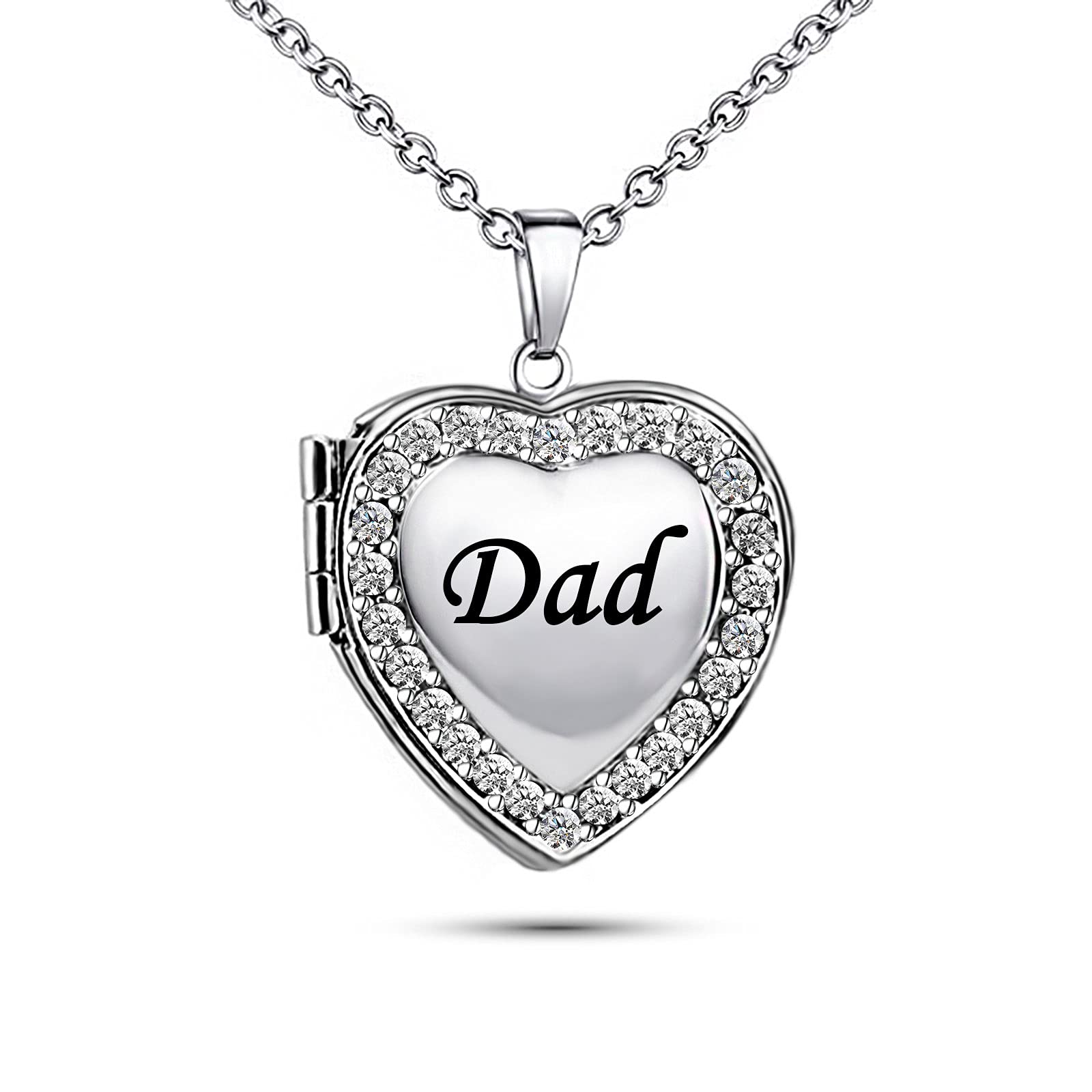 KunBead Jewelry Dad Memory Locket Necklace that Holds Pictures Photo Cheap Sale Small Necklace — image 1