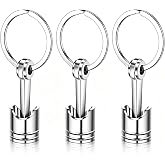 PartyKindom 3Pcs Metal Engine Piston Keychain