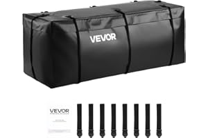 VEVOR Hitch Cargo Carrier Bag, Waterproof 840D PVC, 46.65 x 20.08 x 19.69 in (12 Cubic Feet), Heavy Duty Cargo Bag for Truck 