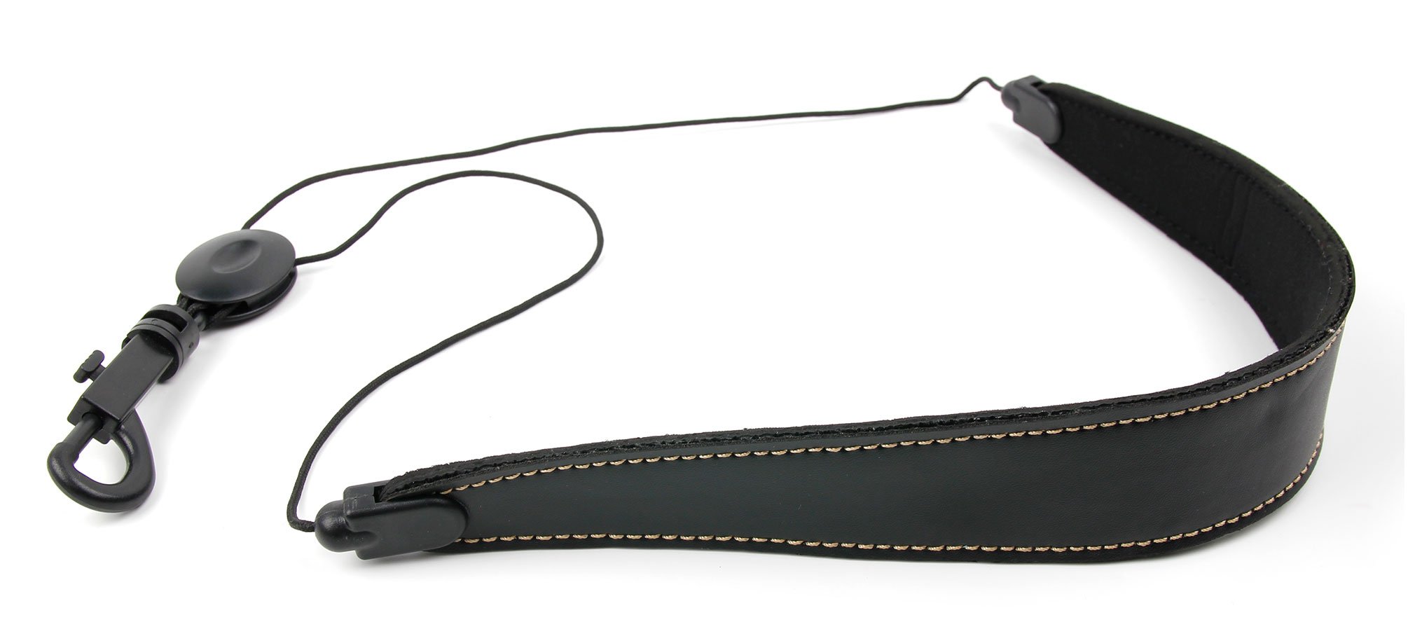 Bray Premium Universal Black PU Leather Saxophone/Sax Strap With Comfortable Padded Lining Adjustable Buckle - Perfect For Any Saxophonist