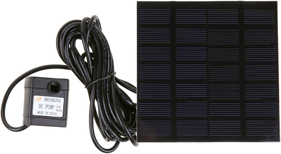 Demiawaking 1.5W Solar Panel Water Pump Kit Water Fountain Pump Solar Powered for Birdbaths Pools Ponds Gardens Rockery