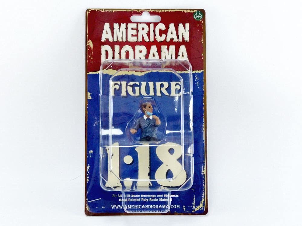 American Diorama - 76269 miniature collectible car, white/blue