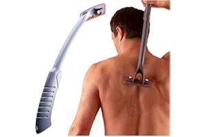 BRO SHAVER, Back Shaver for Men (DIY) Back & Body Hair Trimmer. Shave Wet or Dry. No Expensive Refills - Uses Double Edge Razor Blades. Ergonomic Handle