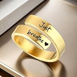 Just Breathe Ring for Women Adjustable