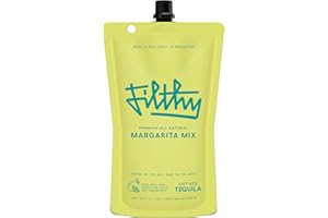 FILTHY FOOD Filthy Margarita Mix, Premium Cocktail Mixer, All-Natural, Non-GMO, Vegan & Gluten-Free, Made with 100% Fresh Florida Lime Juice and Organic Agave Nectar from Jalisco Mexico, 32 Oz Pouch