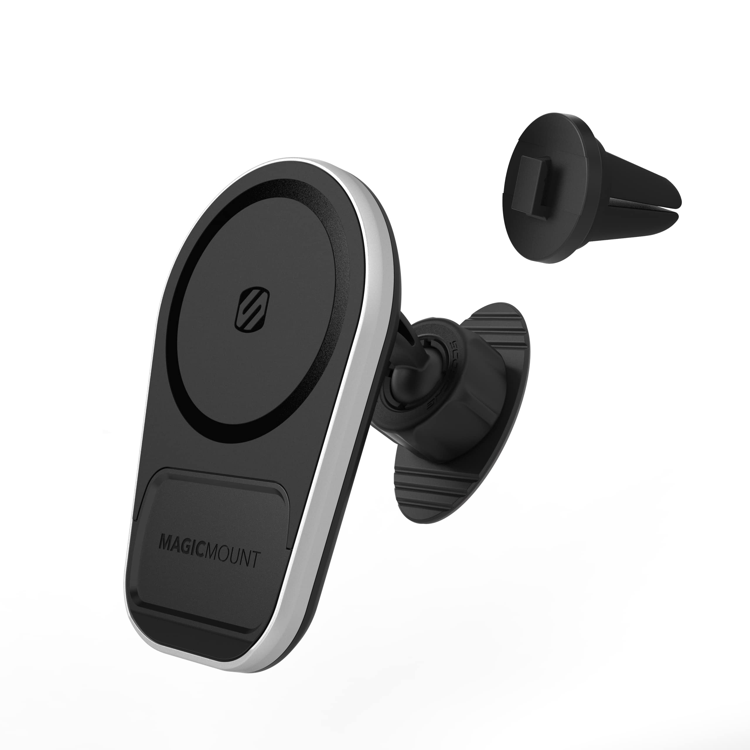 Photo 1 of Scosche MPQ5DV-XTSP MagicMount Pro Charge5 15W Wireless Charging MagSafe Car Mount, Magnetic Phone Holder for Dashboard/Vent Compatible with iPhone 16/15/14/13/12 Pro/Pro Max/Plus, MagSafe Case & More