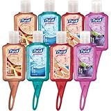 PURELL Advanced Instant Hand Sanitizer - Travel Sized Jelly Wrap Portable Sanitizer Bottles, Winter Fun, Pack of 8