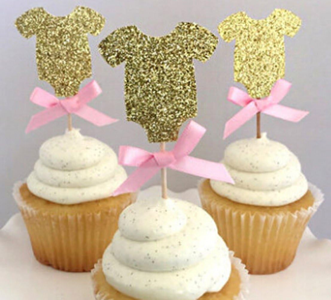 Amazon Com 10 Pack Handmade Lovely Gold Glitter Baby Clothes With